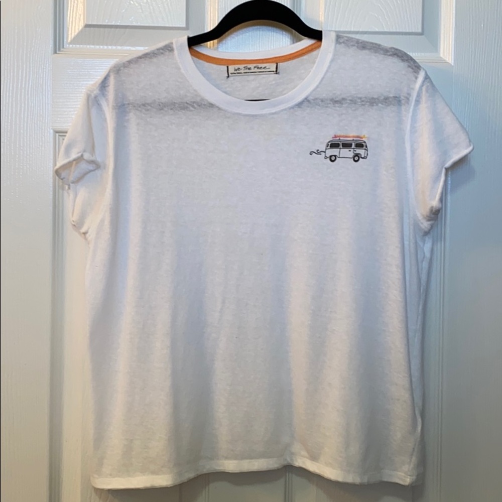 Free People White Tee